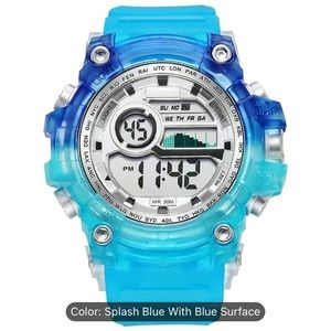 Large Dial Unisex Multi-functional Waterproof Sports Electronic Watch NEW